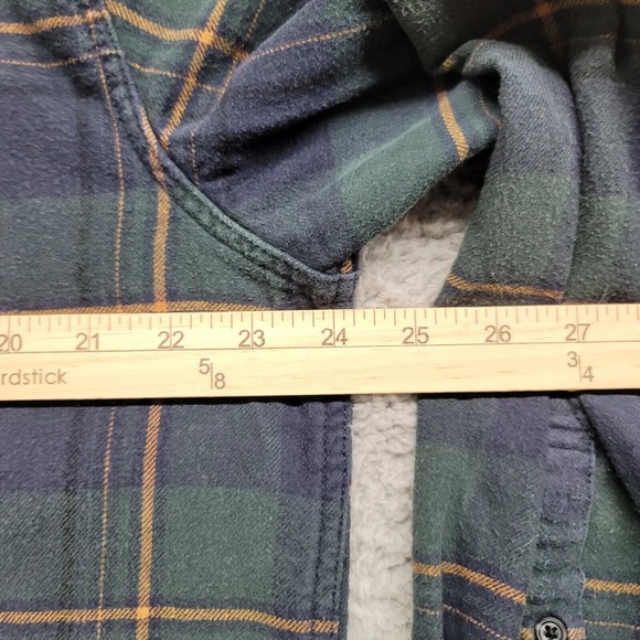 Eddie Bauer Shirt Mens XL Green Flannel Outdoors Medium Weight Casual Campcore - Picture 12 of 14